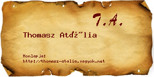 Thomasz Atália névjegykártya